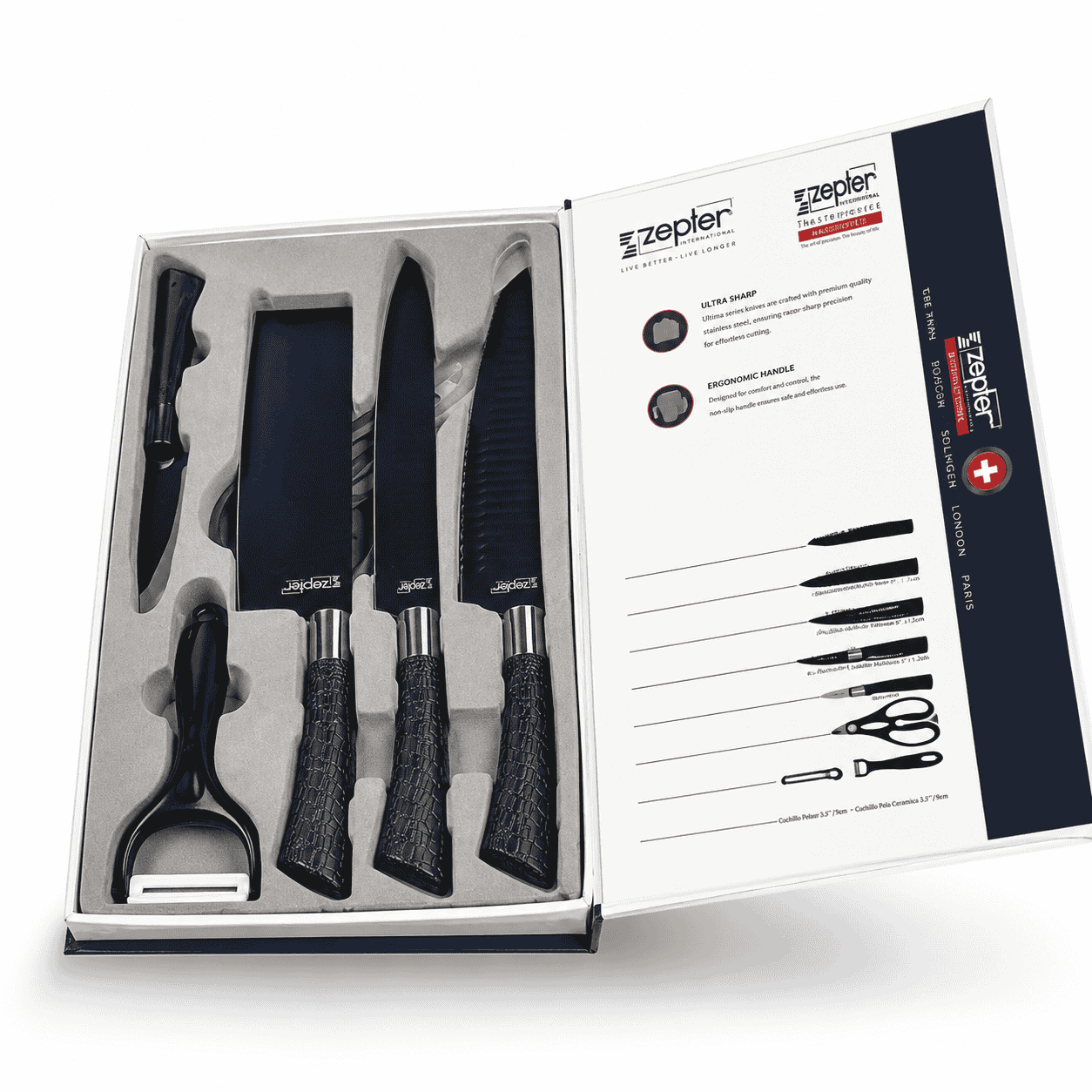 Zepter 6 pcs knife combo set